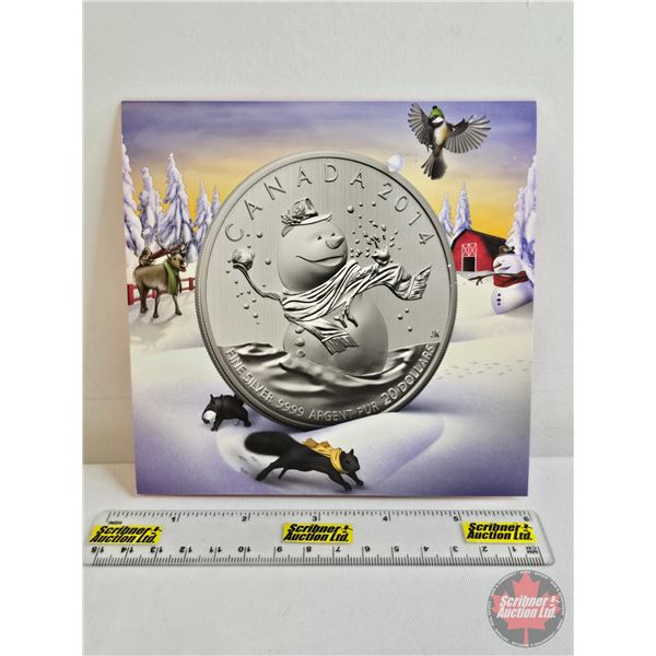 RCM Canada 2014 $20 Fine Silver : Snowman (Fine Silver 99.99%) (GST Exempt)