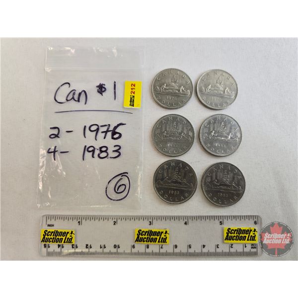 Canada One Dollar (6): 1976 & 1983