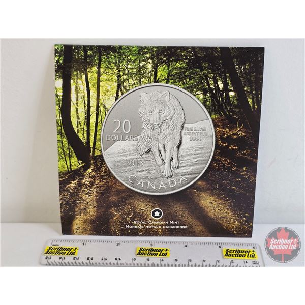 RCM Canada 2013 $20 Fine Silver : Wolf (Fine Silver 99.99%) (GST Exempt)