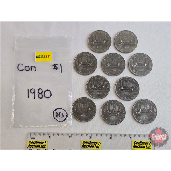 Canada One Dollar (10) : 1980