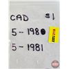 Image 6 : Canada One Dollar (10) : 1980 & 1981