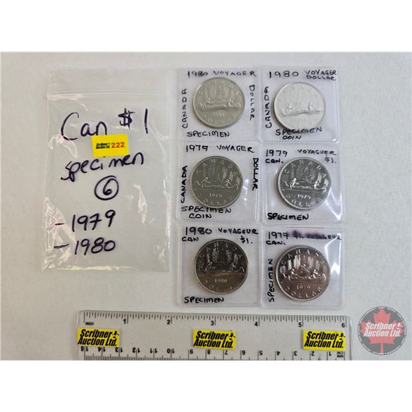 Canada Specimen Dollars (6): 1979 & 1980