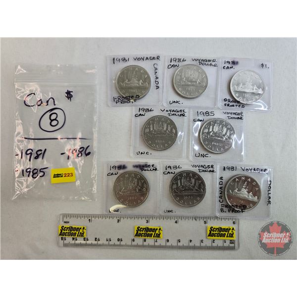Canada Proof / Unc Dollars (8) : 1981 ; 1985 ; 1986