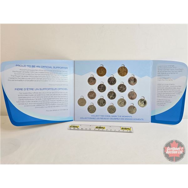 RCM Vancouver 2010 Circulation Coins (17 Coins) Twenty Five Cent & Loonies