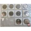 Image 8 : Canada One Dollar (18): 1873-1973 Silver Dollar; 1871-1971 Silver Dollar;  1974; 1974; 1974; 1974; 1