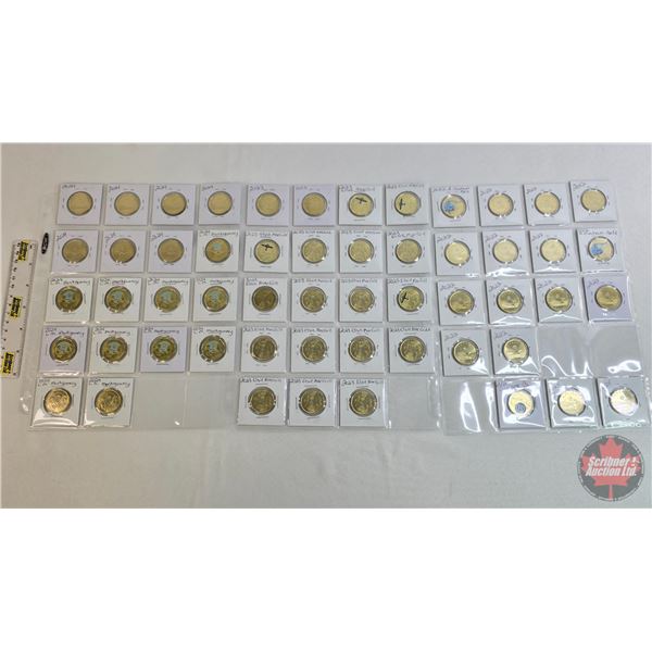 Canada Loonie-Dollars (54) : 2022 - 2025 (See Types / Styles / Dates / Varieties in Photos)