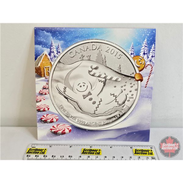 RCM Canada 2015 $20 Fine Silver : Gingerbread Man (Fine Silver 99.99%) (GST Exempt)
