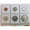 Image 3 : Canada Coins 1867-1967 Centennial (6) : One Cent; Five Cent; Ten Cent; Twenty Five Cent; Fifty Cent;
