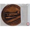 Image 2 : Calgary Stampede Medallions (2) : First RCMP Plane in Alberta (Mule 1974)