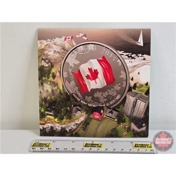 RCM Canada 2015 $25 Fine Silver : Canadian Flag (Fine Silver 99.99%) (GST Exempt)