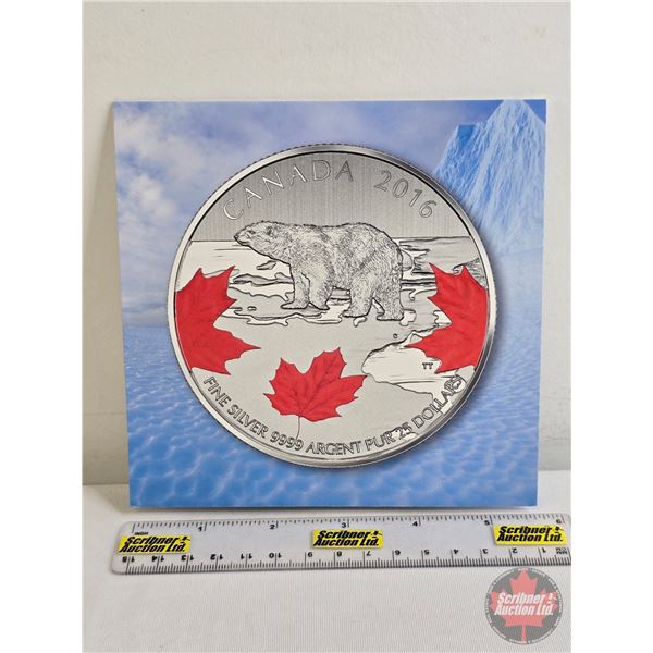 RCM Canada 2016 $25 Fine Silver : True North (Fine Silver 99.99%) (GST Exempt)