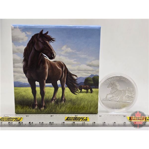RCM Canada 2015 $100 Fine Silver : The Canadian Horse ~ The Little Iron Horse (Fine Silver 99.99%) (