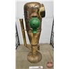 Image 12 : Ships Binnacle : Brass : Red & Green Cast Iron Kelvin’s Balls  (52"H x 37"W x 19"D) (Very H