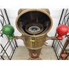 Image 2 : Ships Binnacle : Brass : Red & Green Cast Iron Kelvin’s Balls  (52"H x 37"W x 19"D) (Very H