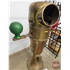 Image 5 : Ships Binnacle : Brass : Red & Green Cast Iron Kelvin’s Balls  (52"H x 37"W x 19"D) (Very H