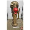 Image 9 : Ships Binnacle : Brass : Red & Green Cast Iron Kelvin’s Balls  (52"H x 37"W x 19"D) (Very H