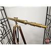 Image 8 : Brass Telescope on Tri-Pod (Adjustable) (Telescope 40"L)