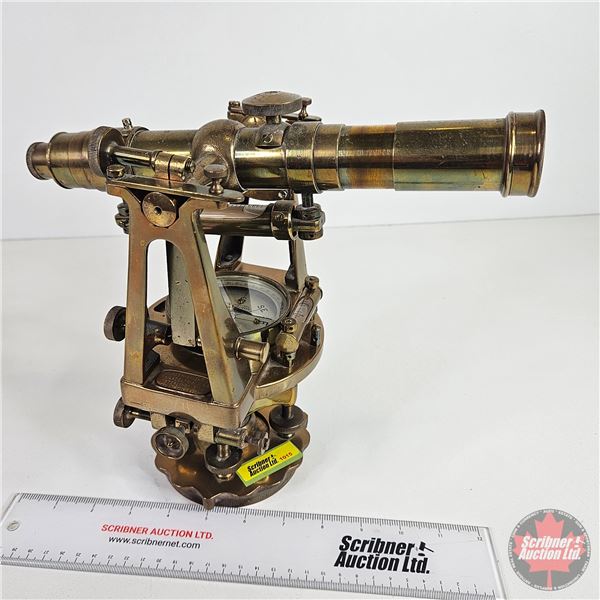 Vintage Brass Warren-Knight Co. Surveyors Transit (10-1/2"H x 6-1/2"W x 11"D)