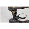 Image 3 : Bausch & Lomb Brass Microscope with Cast Iron Base (14"H)