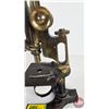 Image 5 : Bausch & Lomb Brass Microscope with Cast Iron Base (14"H)