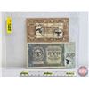 Image 1 : Europe Wartime Currency (2) : Both with Third Reich Stamp - Netherlands 1 Gulden Silver Voucher : Zi