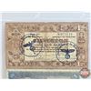 Image 2 : Europe Wartime Currency (2) : Both with Third Reich Stamp - Netherlands 1 Gulden Silver Voucher : Zi