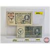 Image 1 : Europe Wartime Currency (2) : Both with Third Reich Stamp - Poland 5 Zlotys 1941 : German Occupation