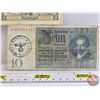 Image 3 : Europe Wartime Currency (2) : Both with Third Reich Stamp - Poland 5 Zlotys 1941 : German Occupation