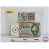 Image 1 : Europe Wartime Currency (2) : Both with Third Reich Stamp - Bohemia and Moravia 1 Koruna 1940 - Germ