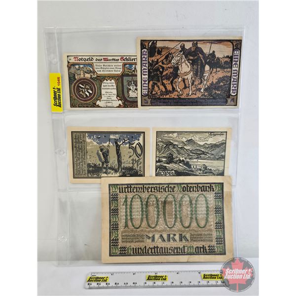 Foreign Currency Collector Combo (5): - German Notgeld : Emergency Money 10 Pfennig 1921 - Weimar Re