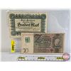 Image 1 : Foreign Currency Collector Combo (2): - Weimar Republic 500 Marks 1922 - Weimar Republic 20 Marks 19