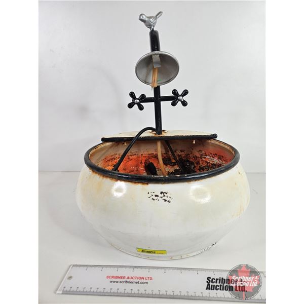 Enamel Garden Water Feature (16"H)