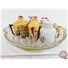Image 7 : Collector Combo : Variety Vintage Salt & Pepper Shakers with Pie Plate