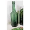 Image 5 : Collector Combo ~ Vintage : Green Glass Collection (10 pcs) : Pitcher; Bottles; Egg Plate; Saucers; 