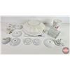 Image 7 : Collector Combo : Ceramic Basin; Pitcher; Tea Cups & Saucers; Cut Glass Trinket Box (Basin 16"Dia)