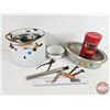 Image 1 : Collector Combo : Enamelware; Thermos; Light Sockets; Lead Ball Mould; Roaster Pan; etc