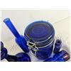 Image 3 : Collector Combo ~ Cobalt Blue Glass & Harvest Grape Platter (Platter Measures: 18"W)