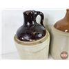 Image 2 : Shoulder Crock Jugs (3) (Two-Tone) (Tallest Measures: 13"H)