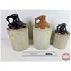 Image 5 : Shoulder Crock Jugs (3) (Two-Tone) (Tallest Measures: 13"H)