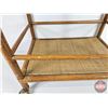 Image 4 : Retro Wheeled Ratan Bar Cart (33"H x 29"W x 16"D)