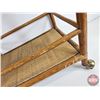 Image 5 : Retro Wheeled Ratan Bar Cart (33"H x 29"W x 16"D)