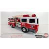 Image 1 : FUNRISE : Toy Plastic Ladder Firetruck (1992) (Sound Effects & Lights Working)  (6"H x 4-1/2"W x 14"