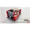 Image 5 : FUNRISE : Toy Plastic Ladder Firetruck (1992) (Sound Effects & Lights Working)  (6"H x 4-1/2"W x 14"