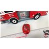 Image 6 : FUNRISE : Toy Plastic Ladder Firetruck (1992) (Sound Effects & Lights Working)  (6"H x 4-1/2"W x 14"