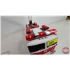 Image 9 : FUNRISE : Toy Plastic Ladder Firetruck (1992) (Sound Effects & Lights Working)  (6"H x 4-1/2"W x 14"