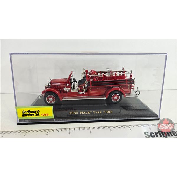 Signature Series : Diecast Firetruck Model "1935 Mack Type 75BX" (In Case) (Scale 1:43) (Case Measur