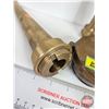Image 2 : Brass Firehose Nozzles (3) & Valve Cap (Each Nozzle Measures: 10-1/4"H)