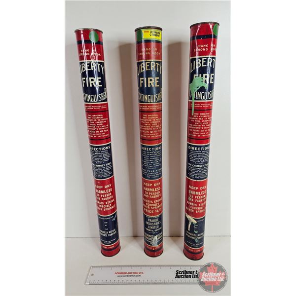 LIBERTY Fire Extinguishers (3) (Each Measure: 22"L)
