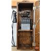 Image 6 : Antique Wood Box Telephone : KELLOGG Chicago USA (Ringer Working) (25-1/2"H x 12"W x 11"D)