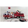 Image 1 : Toy Plastic Firetruck (c/w Remote : Not Tested) (9"H x 6"W x 21"L)
